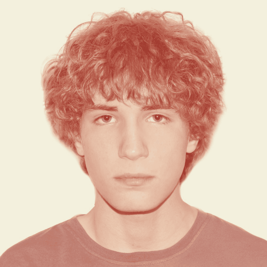 me in red pixels