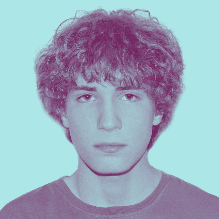 me in blue pixels